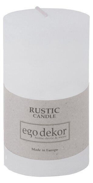 Бяла свещ Rust, време за горене 38 h Rustic - Rustic candles by Ego dekor