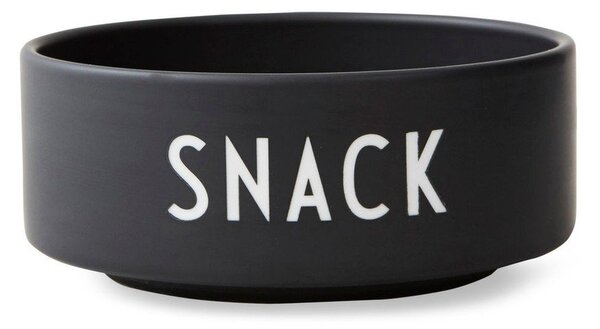 Черна порцеланова купа , ø 12 cm Snack - Design Letters