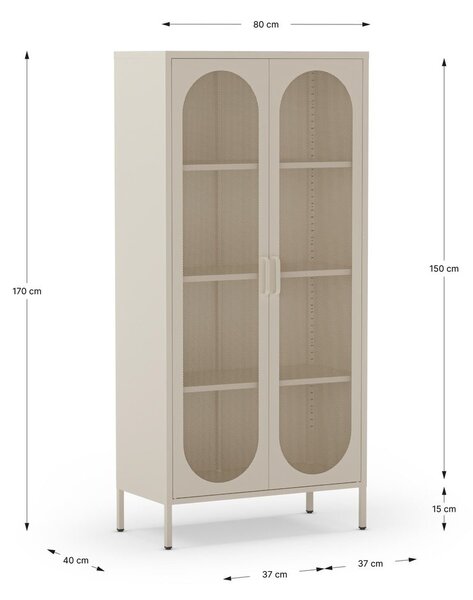 Кремаво шкафче 80x170 cm Diora – Marckeric