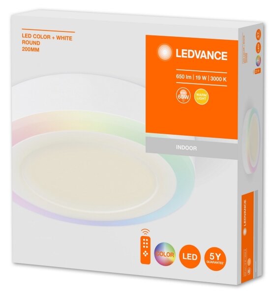 Ledvance - LED RGB регулируемо таванно осветление LED/19W/230V + ДУ