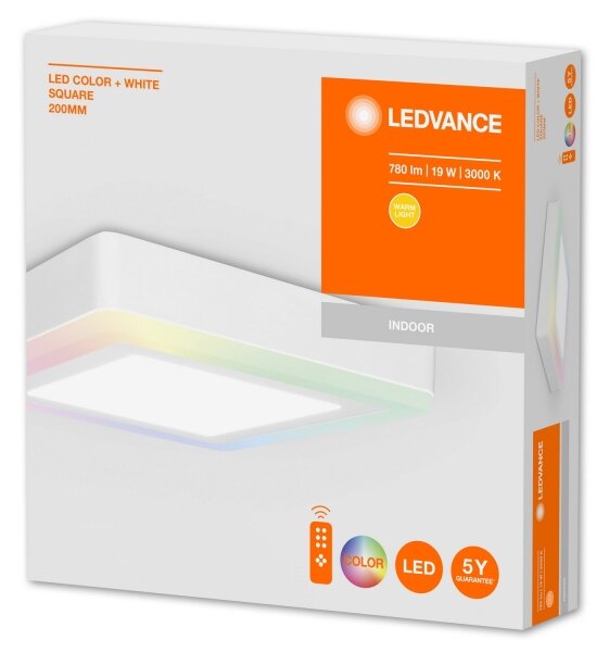 Ledvance - LED RGB регулируемо таванно осветление LED/19W/230V + ДУ