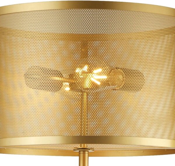 Searchlight EU2832-2GO - Подова лампа FISHNET 2xE27/60W/230V златна