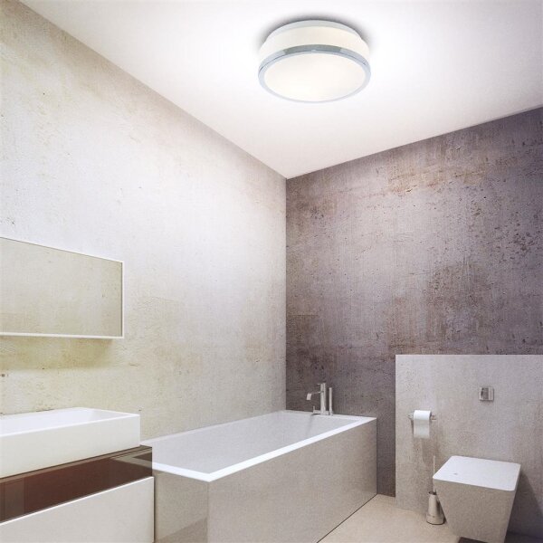 Searchlight 7039-28CC - Плафон за баня DISC 2xE27/60W/230V IP44