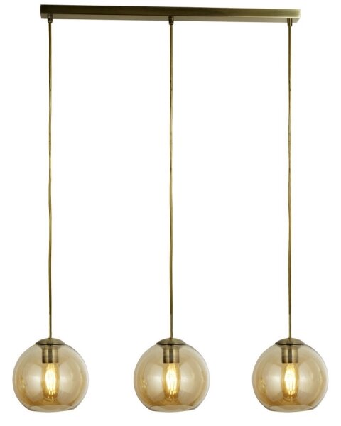 Searchlight 1623-3AM - Полилей на въже PENDANT 3xE27/40W/230V златна