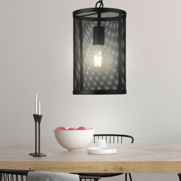 Searchlight - Висящ полилей FISHNET 1xE27/60W/230V черен