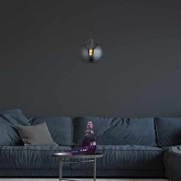 Searchlight 1621SM - Висящ полилей BALL 1xE27/60W/230V сребрист
