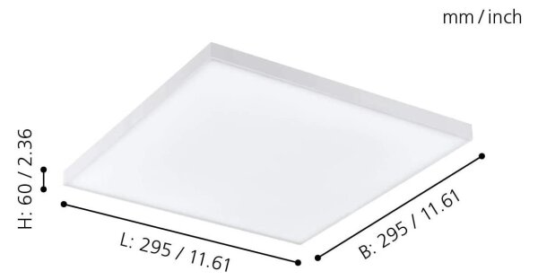 Eglo 98562 - LED RGB Димируем плафон TURCONA-C LED/15W/230V + д.у