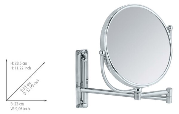 Козметично огледало ø 19 cm Deluxe – Wenko