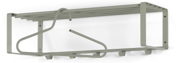 Сиво-зелена метална стенна закачалка с рафт 70 cm Rex – Spinder Design