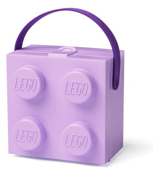 Лилава кутия за съхранение с дръжка - LEGO®