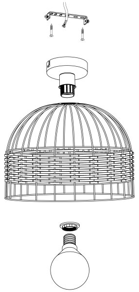 Eglo 43398 - Таванна лампа ANWICK 1xE27/60W/230V