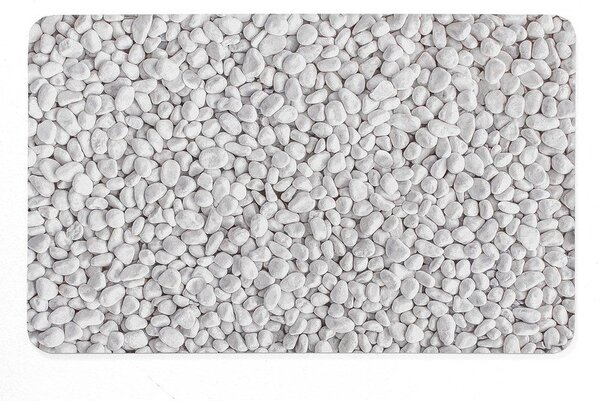 Бяло-сив гумен килим за баня 50x80 cm Leandra – douceur d'intérieur