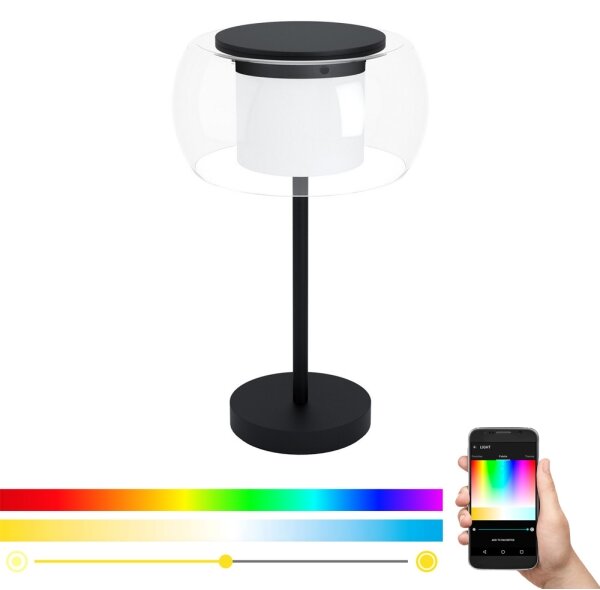 Eglo 99024 - LED RGB димируема настолна лампа BRIAGLIA-C LED/15W/230V