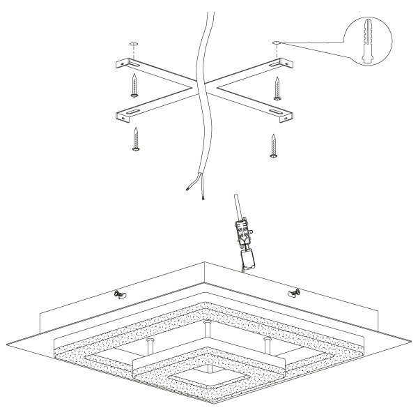Eglo 99327 - LED Лампа за таван FRADELO LED/12W/230V