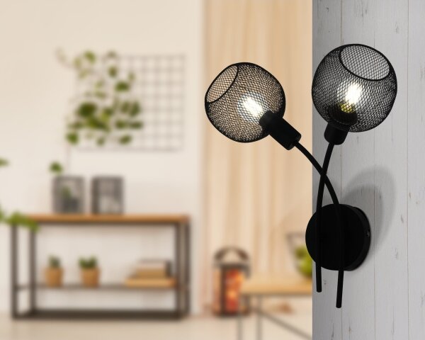 Eglo 43375 - Стенна лампа WRINGTON 1 2xE14/40W/230V