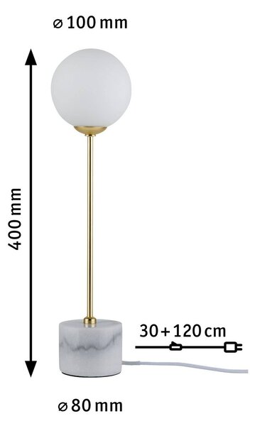 Настолна лампа Paulmann Moa с мраморна основа