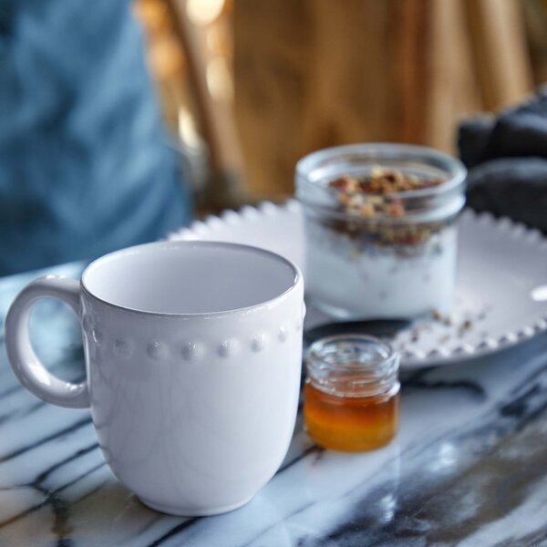 Бяла керамична чаша , 370 ml Pearl - Costa Nova