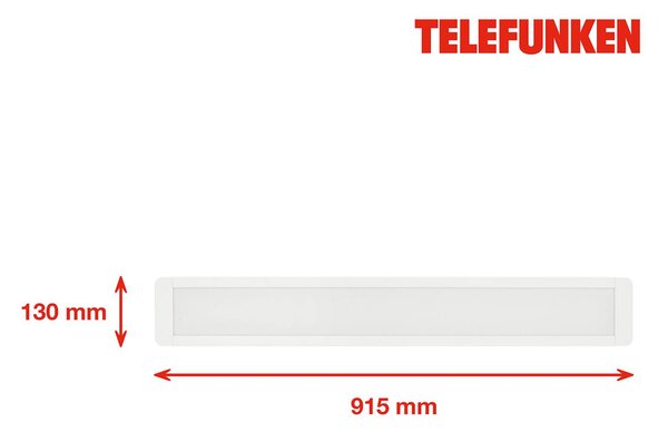 LED панел за повърхностен монтаж Poel, дължина 91,5cm, 37W, бял, 840