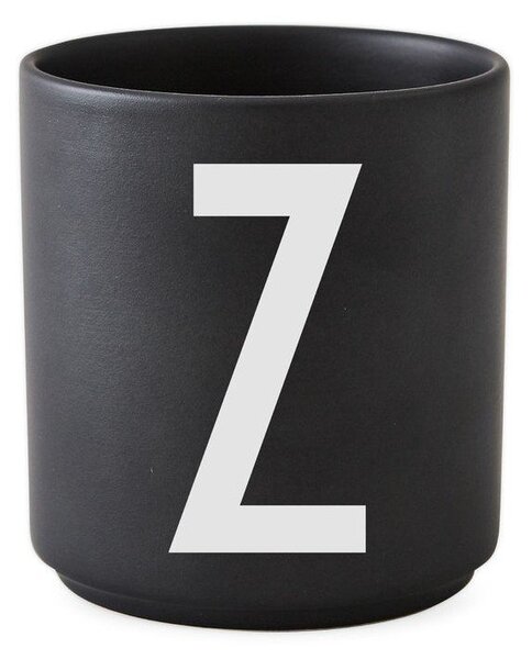 Черна порцеланова чаша Alphabet Z, 250 ml A-Z - Design Letters
