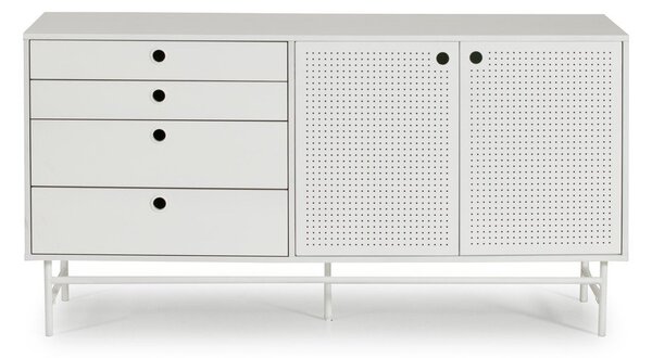 Бял скрин с чекмеджета , ширина 150 cm Punto - Teulat