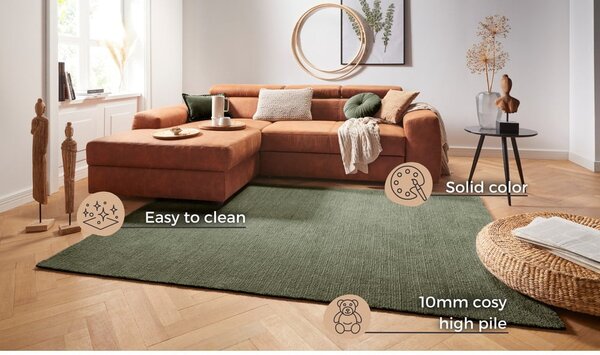 Тъмнозелен килим , 120 x 170 cm Supersoft - Mint Rugs