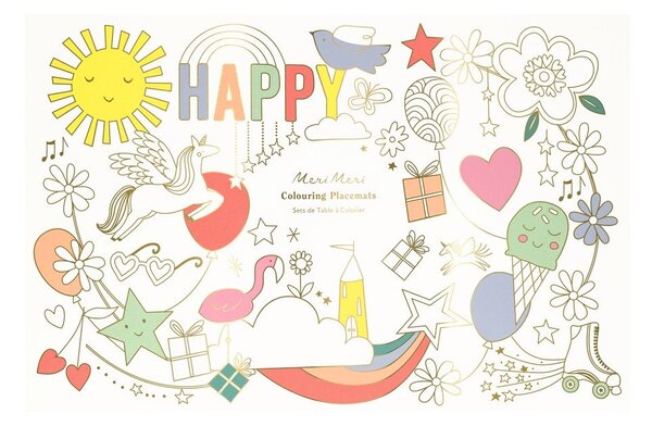 Хартиени подложки за хранене в комплект 8 бр. 28x42.5 cm Happy Icons – Meri Meri