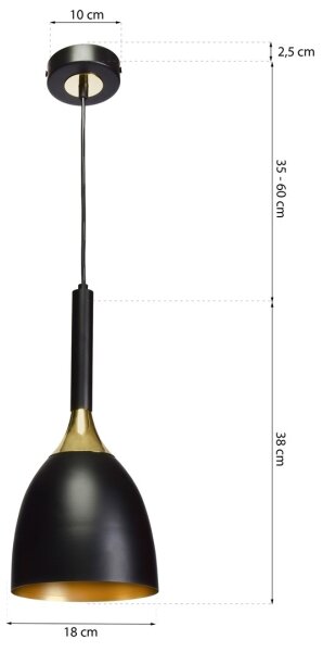 Кабелен полилей CLARK 1xE27 / 60W / 230V