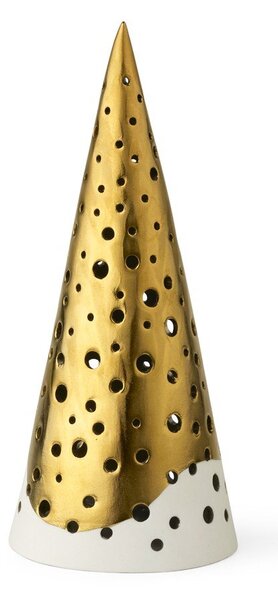 Порцеланов свещник в златист цвят, височина 19 cm Nobili - Kähler Design