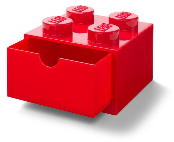 Червена кутия за бюро с чекмедже , 15 x 16 cm - LEGO®