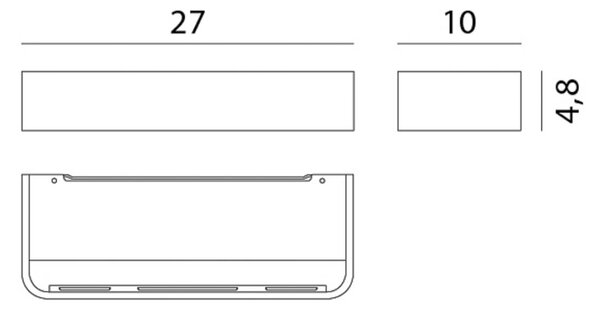 Rotaliana Frame W2 LED стенна лампа черна 2 700 K