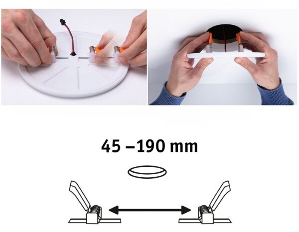 Paulmann 92392 - LED/17,5W IP44 Плафон за вграждане в баня VARIFIT 230V