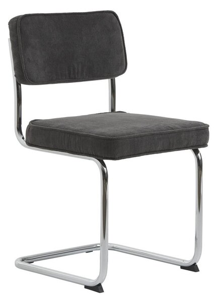 Сив велурен трапезен стол Rupert – Unique Furniture