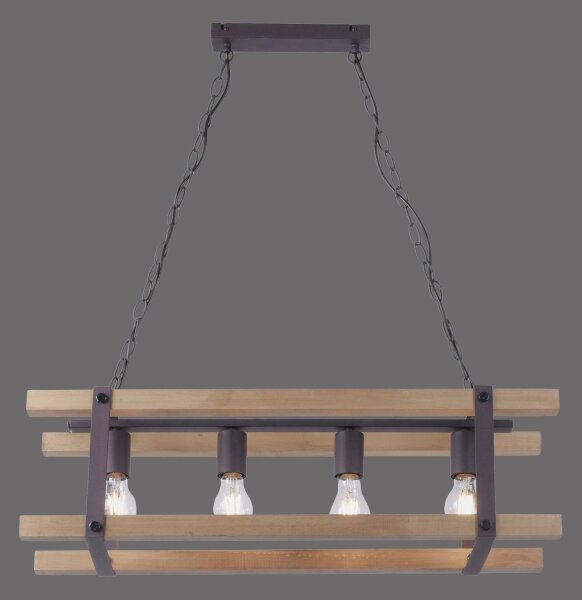 Leuchten Direkt 15684-79 - Пендел EDITH 4xE27/60W/230V