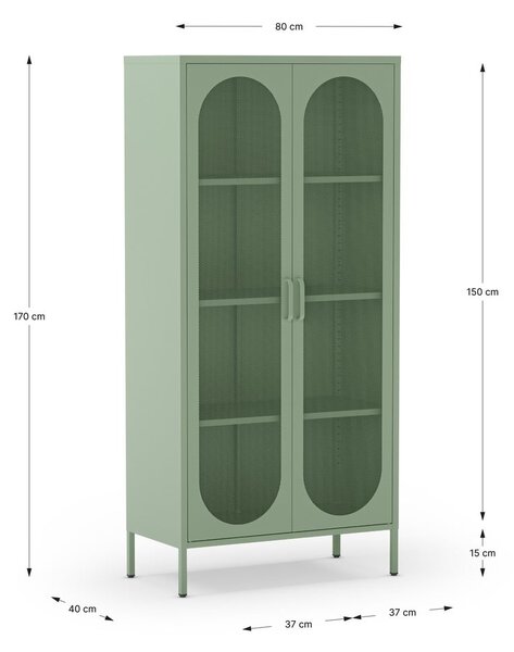 Шкафче в цвят мента 80x170 cm Diora – Marckeric