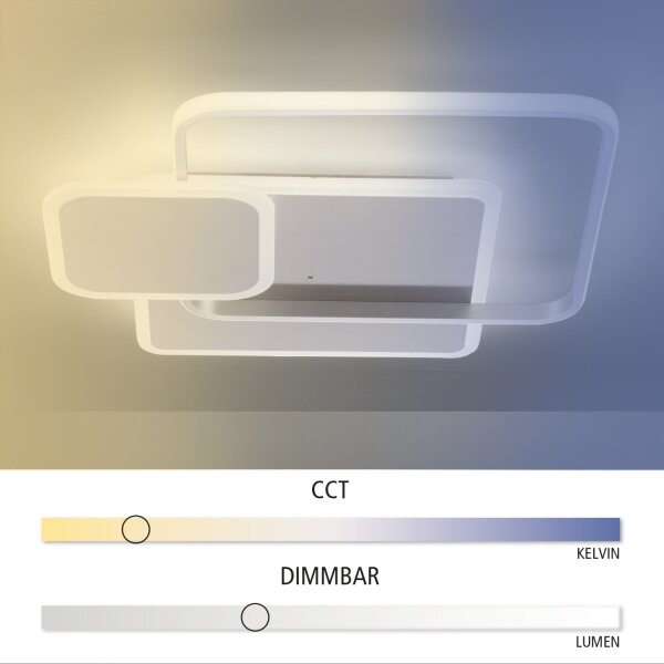 Paul Neuhaus 8319-55 - LED Димируема лампа за таван EMILIO LED/53W/230V + дистанционно