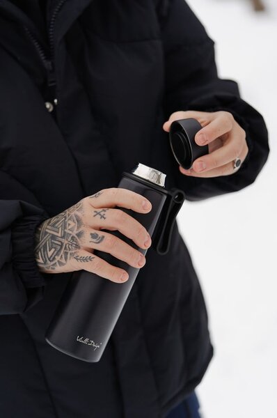 Черен термос 500 ml Fuori – Vialli Design