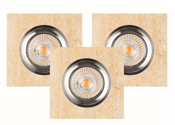 Spot-Light 2515339-Комплект 3x LED вградени лампи VITAR 1xGU10/5W/230V пясъчник
