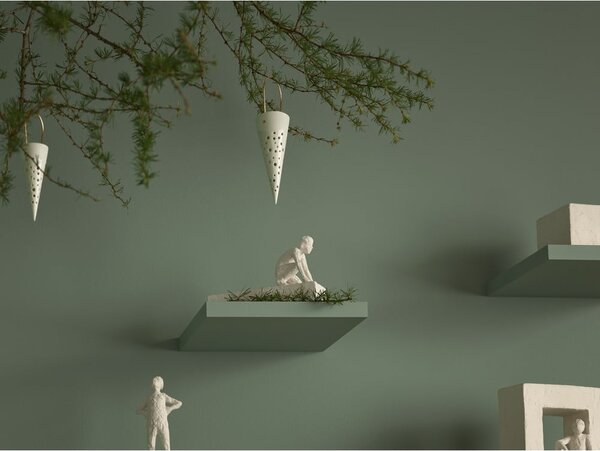 Бяла керамична висяща декорация Конус, височина 14,5 cm Nobili - Kähler Design