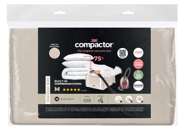 Вакуумна текстилна кутия за съхранение на дрехи 42x40x25 cm Life – Compactor