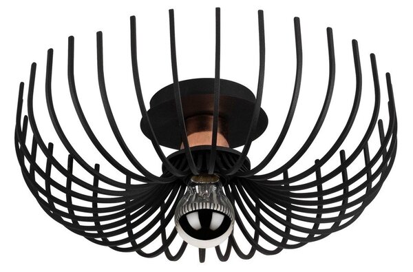 Черно осветително тяло за таван с метален абажур ø 36 cm Aspendos – Opviq lights