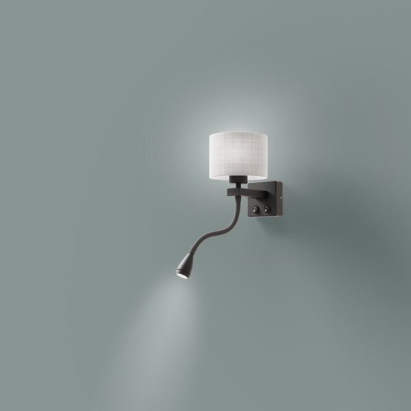 LED гъвкаво осветление POLO 1xE27/40W+LED/2W 230V черно