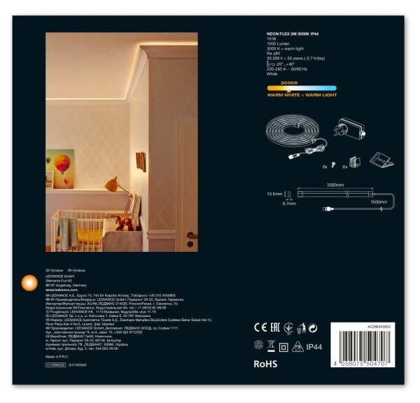 Ledvance - LED Екстериорна лента FLEX 3м LED/19W/230V IP44