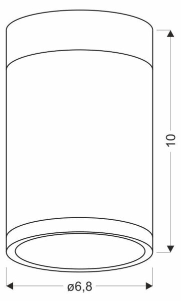 Таванна лампа TUBA GU10/15W/230V