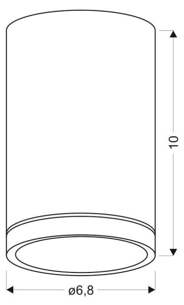 Таванна лампа TUBA GU10/15W/230V