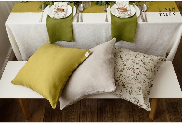 Ленена калъфка за възглавница 45x45 cm Moss Green – Linen Tales