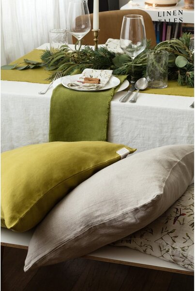 Ленена калъфка за възглавница 45x45 cm Moss Green – Linen Tales