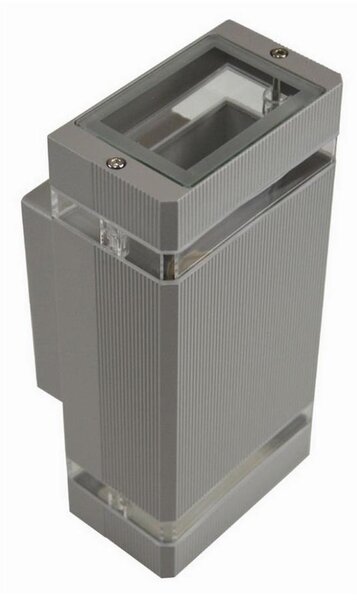Външна стенна лампа LITEK 2xGU10/30W/230V IP44 сива