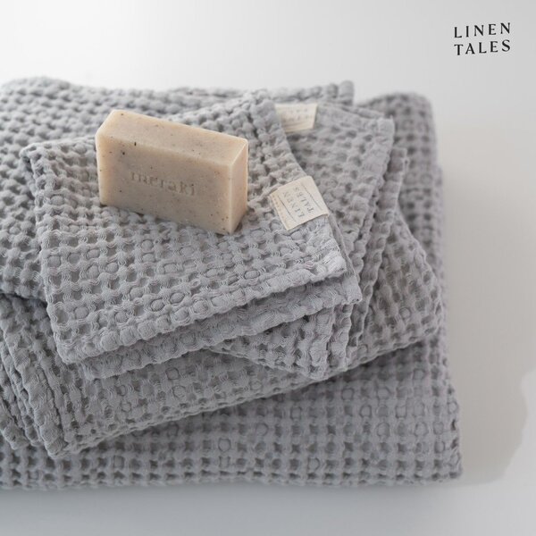 Светлосива кърпа 50x70 cm Honeycomb - Linen Tales