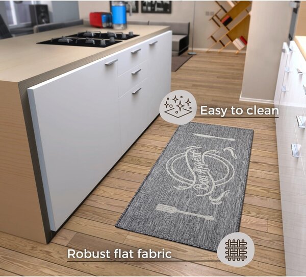 Сиво-бежова пътека 62x150 cm Cucina – Hanse Home