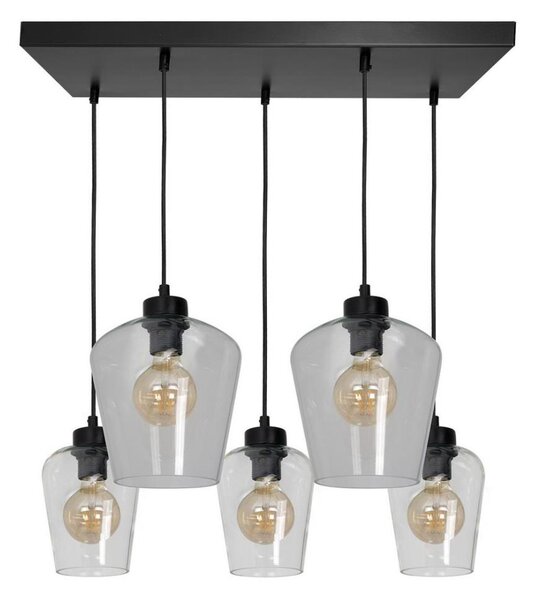 Висящ полилей SANTIAGO 5xE27/60W/230V прозрачен